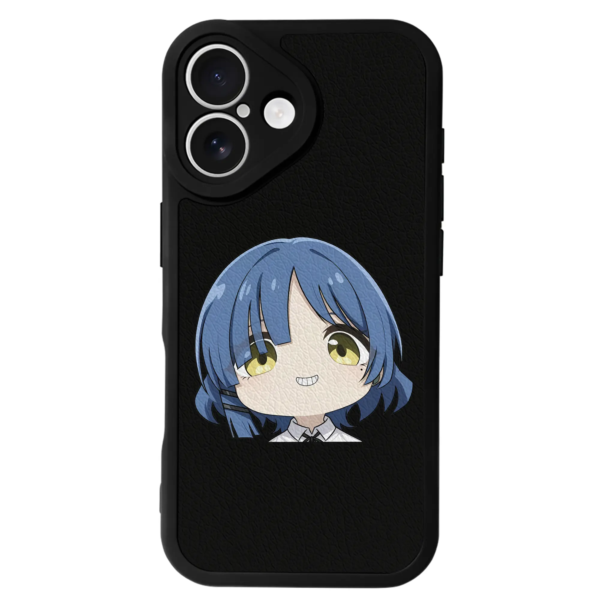 ぼっちざろっく！ グッズ,山田リョウ - IPhone 16シリーズ対応 ・ シリコンスマホケース ・ レザー調 ・ 高精度フィット ・ 耐衝撃 ・ ワイヤレス充電対応 ・ 精密カット